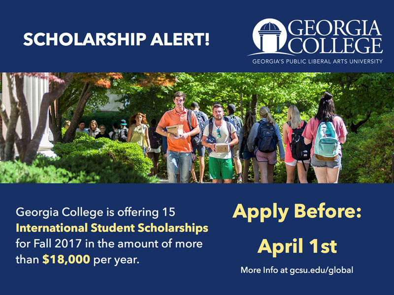 $18,000+ International Student Scholarships Available From Georgia College!