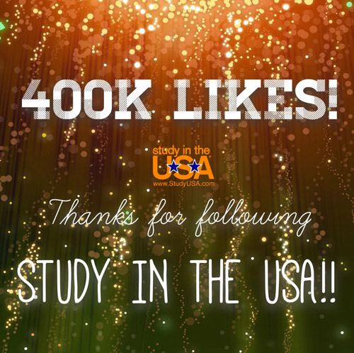 blog Image The Study in the USA Facebook page just reached 400,000 Likes!!