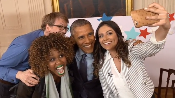 blog Image YouTube artists Bethany Mota, GloZell Green & Hank Green interviewing President Obama!