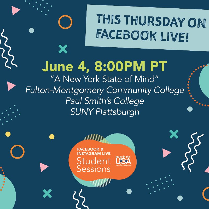 blog Image Paul Smith’s College, Fulton Montgomery Community College and SUNY Plattsburgh FBLive Student Session